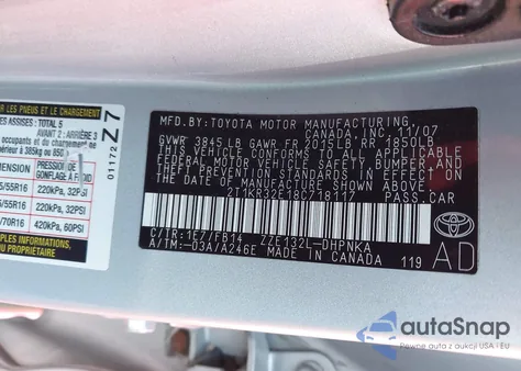 2008 Toyota Corolla Matrix Xr from USA, damaged, VIN 2T1KR32E18C718117